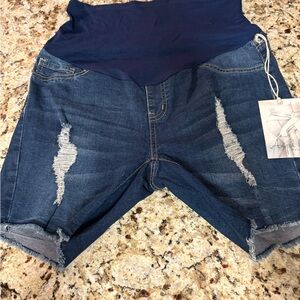 Angel Kiss Maternity Denim Shorts